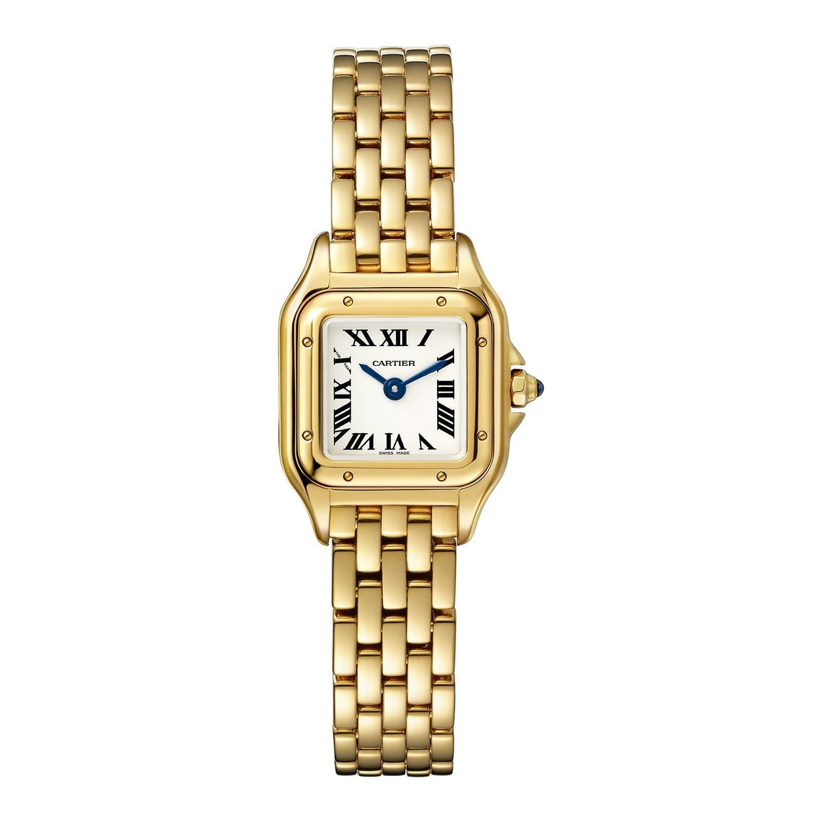 Panthère de Cartier Mini Model Watch - 19mm, 18K Yellow Gold, Silver Dial, Ref. WGPN0016/WGPN0036