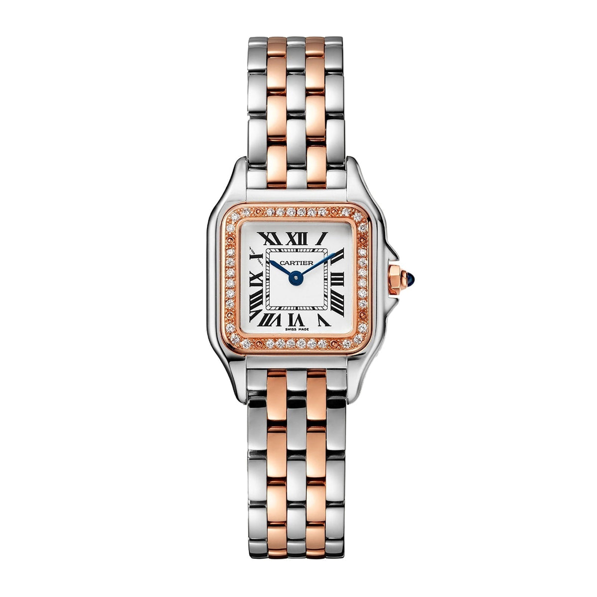 Panthère de Cartier Small Model Watch - 22mm, Two - Tone Steel & 18K Rose Gold, Silver Dial