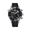 Omega Seamaster Diver 300M Chronograph 44mm Watch - Black on Rubber Strap