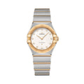 Omega Constellation Quartz Yellow Gold and Steel 28mm Watch - White on Bracelet
